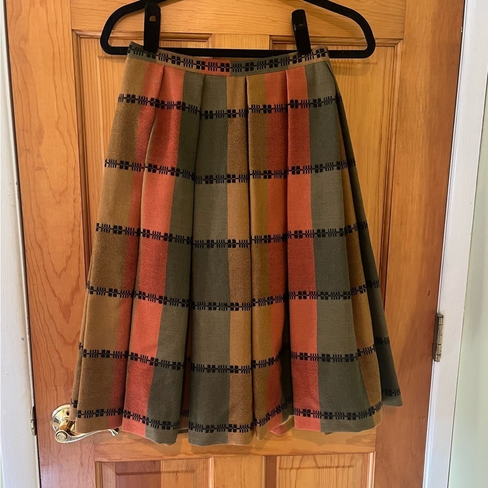 Nelly de Grab Vintage Skirt 100% Virgin Wool Rare Pleated A-Line